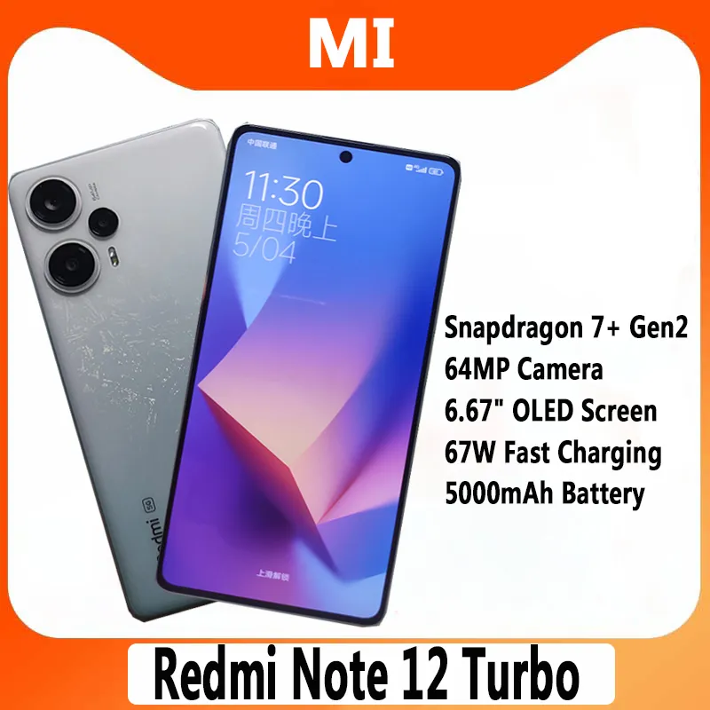 New Xiaomi Redmi Note 12 Turbo 5G Snapdragon 7+ Gen 2 6.67\