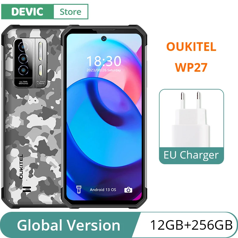 OUKITEL WP27 Global Version Smartphone Helio G99 Octa Core 6.8\