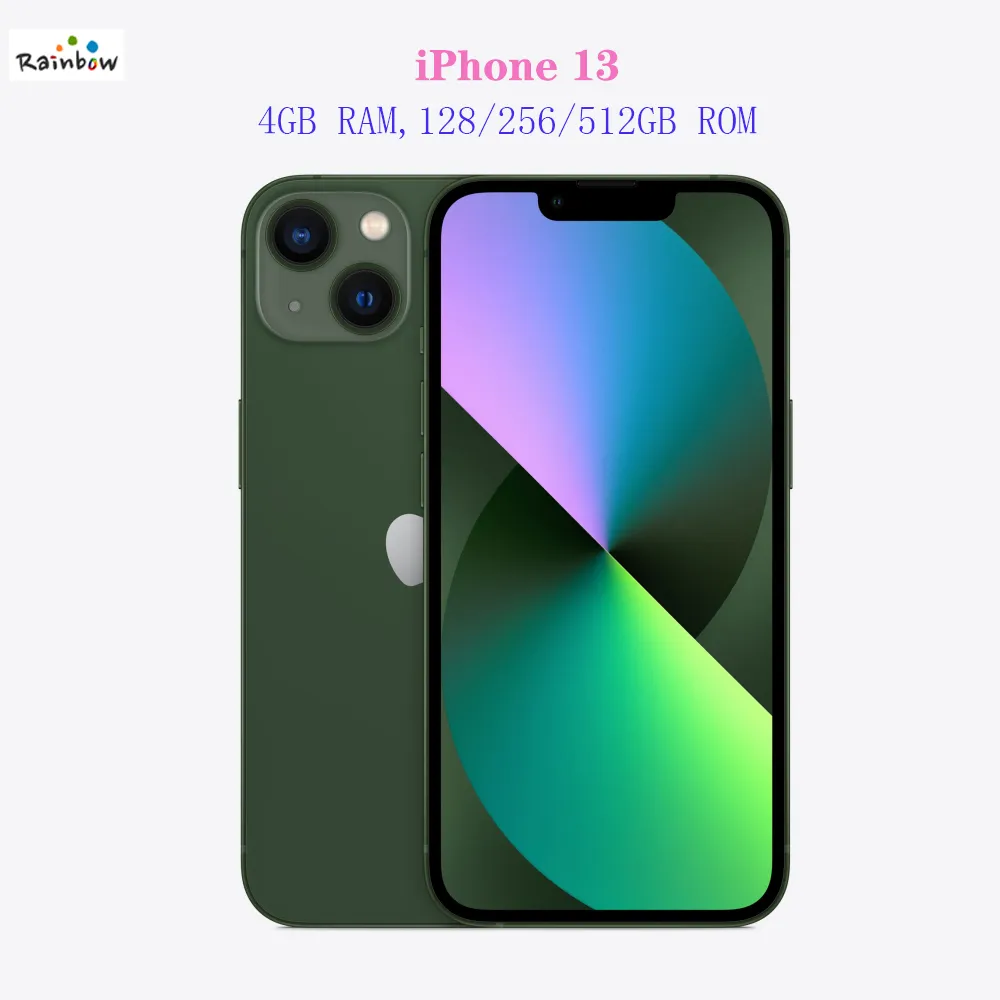 Original Apple iPhone 13 128GB/256GB/512GB  Mobile phone 5G LTE Face ID NFC IOS A15 Bionic Hexa Core 6.1” 12MP&12MP 3240mAh