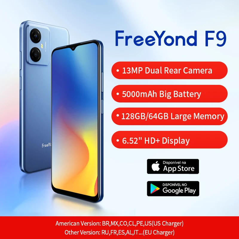 Original FreeYond F9 Smartphone 128GB/64GB 5000mAh 6.52\