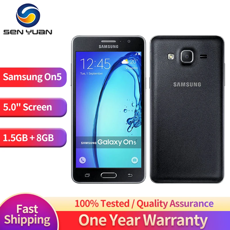 Original Samsung Galaxy On5 G5500 4G Mobile Phone Dual SIM Card 1.5GB RAM 8GB ROM 5.0 \