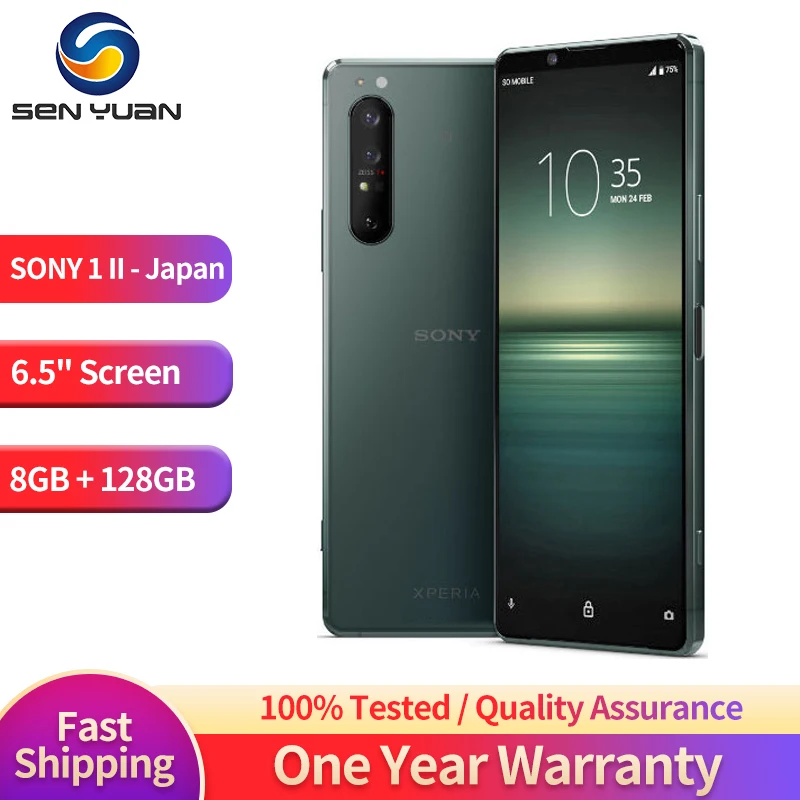 Original Sony Xperia 1 II SOG01 5G Mobile Phone 6.5” 8GB+128GB 12MP*3+8MP CellPhone Japan Version Octa CoreAndroid SmartPhone