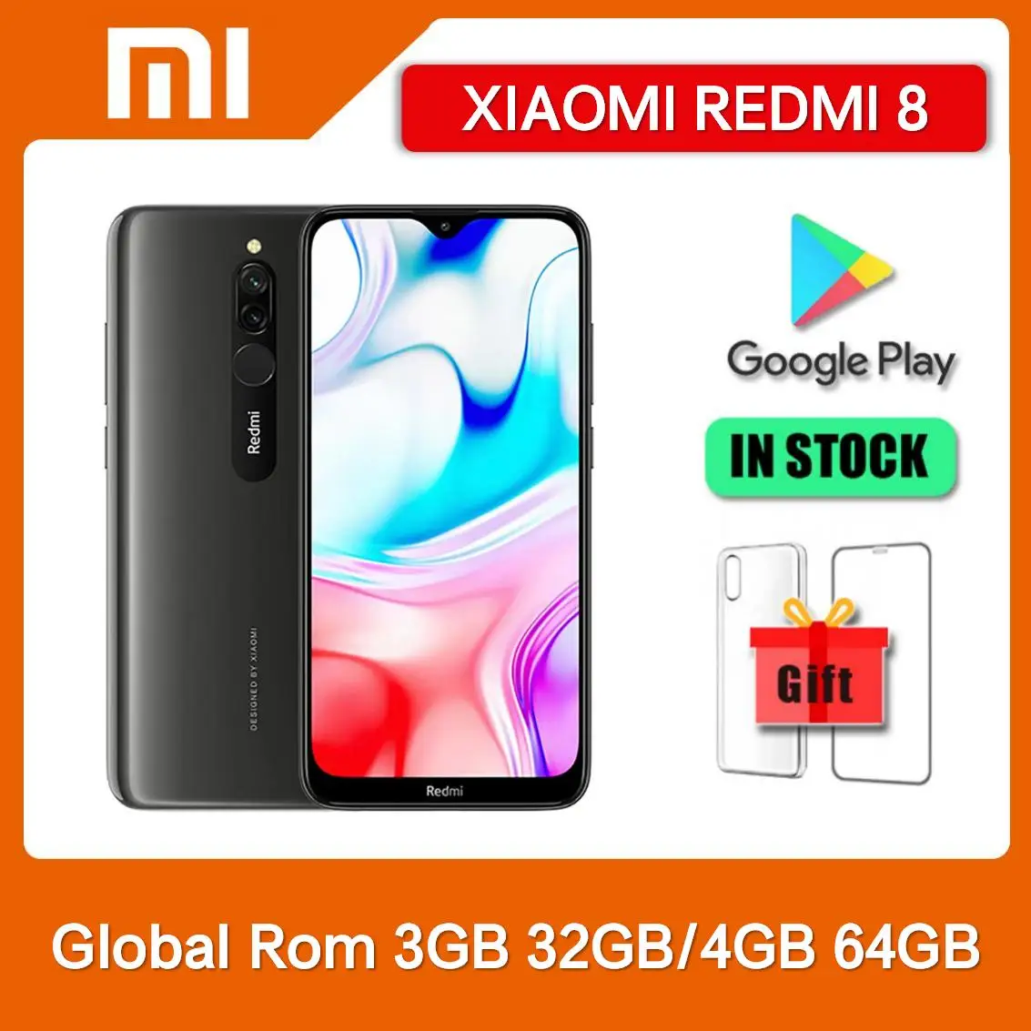 Original Xiaomi Redmi 8 Dual SIM 12MP+2MP+8MP 3GB+32GB 4GB+64GB Smartphone 6.22” Snapdragon 439 Octa-Core 4G LTE Mobile Phone