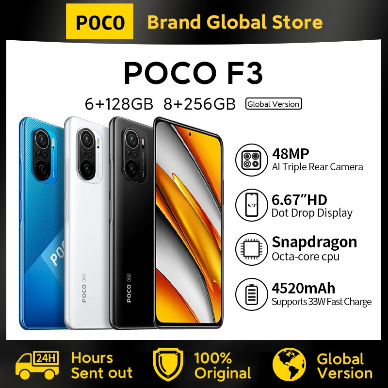 POCO F3 5G 128GB/256GB Global Version Snapdragon 870 Octa Core 6.67\