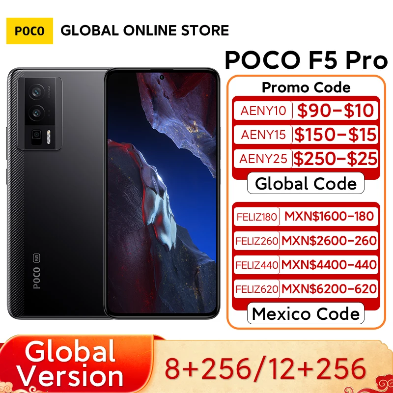 POCO F5 Pro Global Version 256GB/512GB Snapdragon® 8+ Gen 1 6.67\