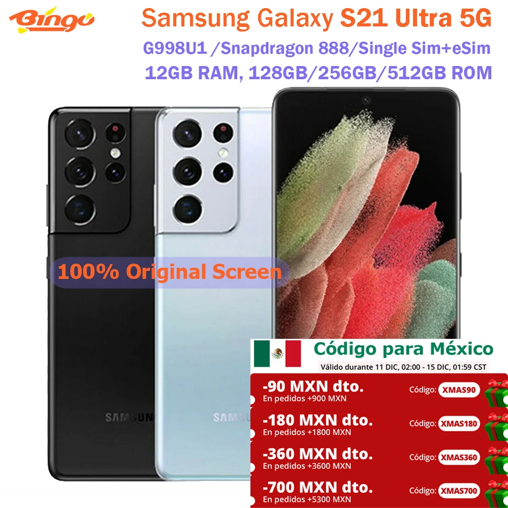 Samsung Galaxy S21 Ultra 5G G998U1 128G/256G/512GB Original Unlocked Phone 6.8\