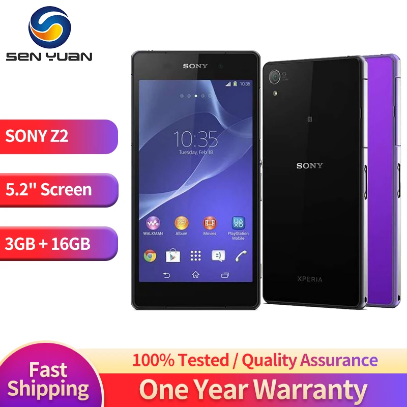 Sony Xperia Z2 D6503 Refurbished Original Unlocked Ericsson Xperia 20MP 5.2\