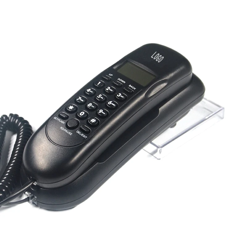 VTC-50 Corded Landline Phone LCD Display Last Number Redial Desktop & Wall Mount Telephone for Home and Office