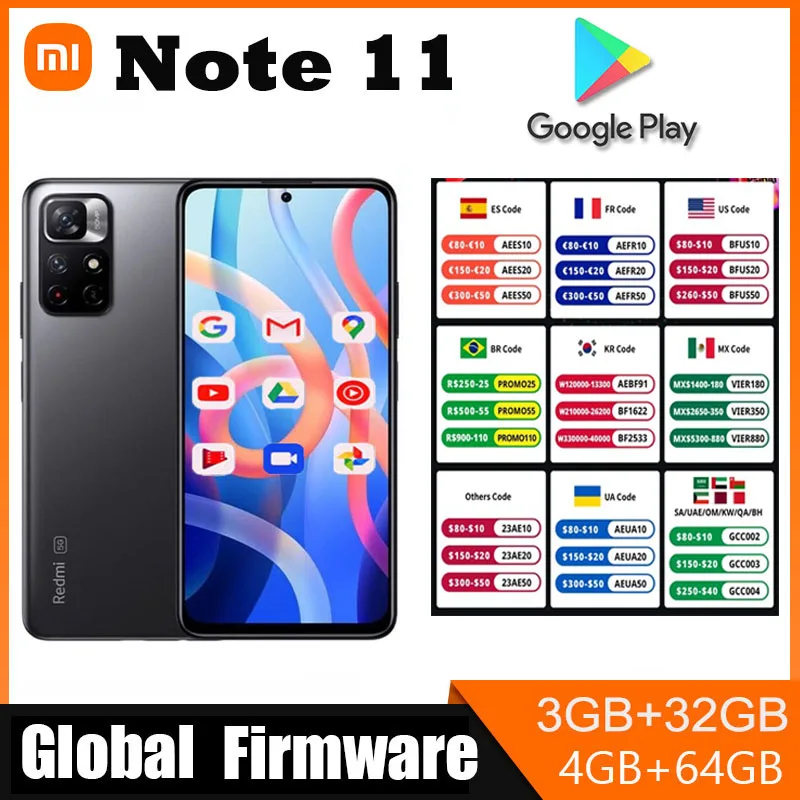 Xiaomi Redmi Note 11 5G  Smartphone Networks  6.6inches Dimensity 5000 mAh 810 Android 11 any color