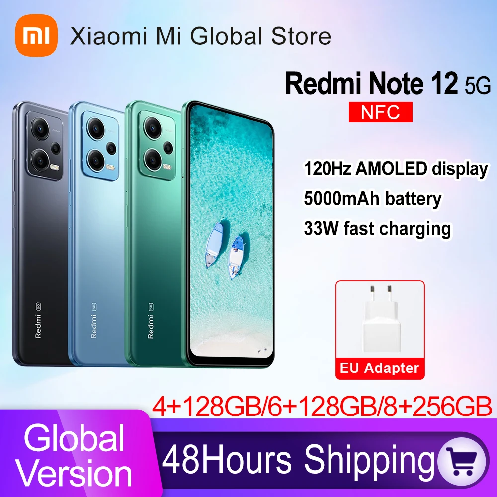 Xiaomi Redmi Note 12 5G Smartphone Global Version 128GB/256GB NFC  6.67\