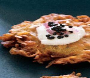 American Caviar with Crispy Yukon Gold Potato Pancakes