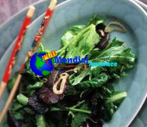 Asian Green Salad with Sweet Shallot French dressing