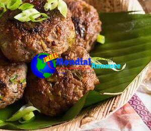 Asian Pork Patties with Sticky Rice