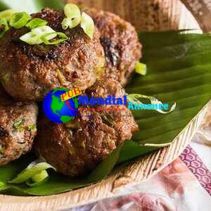 Asian Pork Patties with Sticky Rice