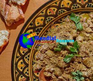 Lemony Moroccan Lamb Stew with Garlic and Saffron