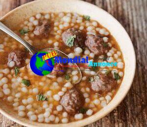 Moroccan Lamb Meatball and Couscous Soup