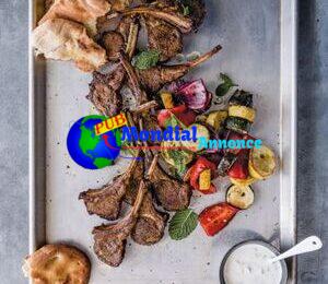 Moroccan-Spiced Lamb Chops with Vegetable Kabobs