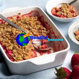 Low-Sugar Strawberry Rhubarb Crisp