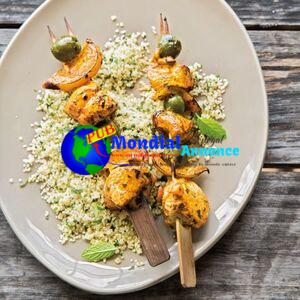 North African Chicken Skewers with Couscous