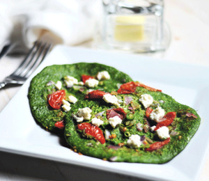 Spinach Oatmeal Pancakes