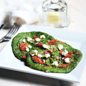 Spinach Oatmeal Pancakes