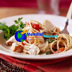 Turkey Tetrazzini with Mushrooms & Peppers