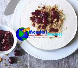 Low-fat cherry cheesecake