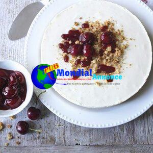 Low-fat cherry cheesecake