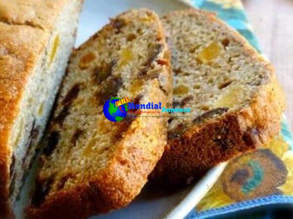 Low Fat Banana Bread with Dates & Apri