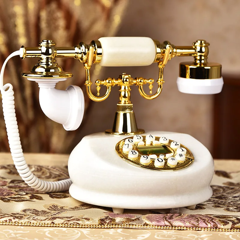 Retro Telephone Landline Home European French Jade Phone Fashion Creative Decoration Fixed Line