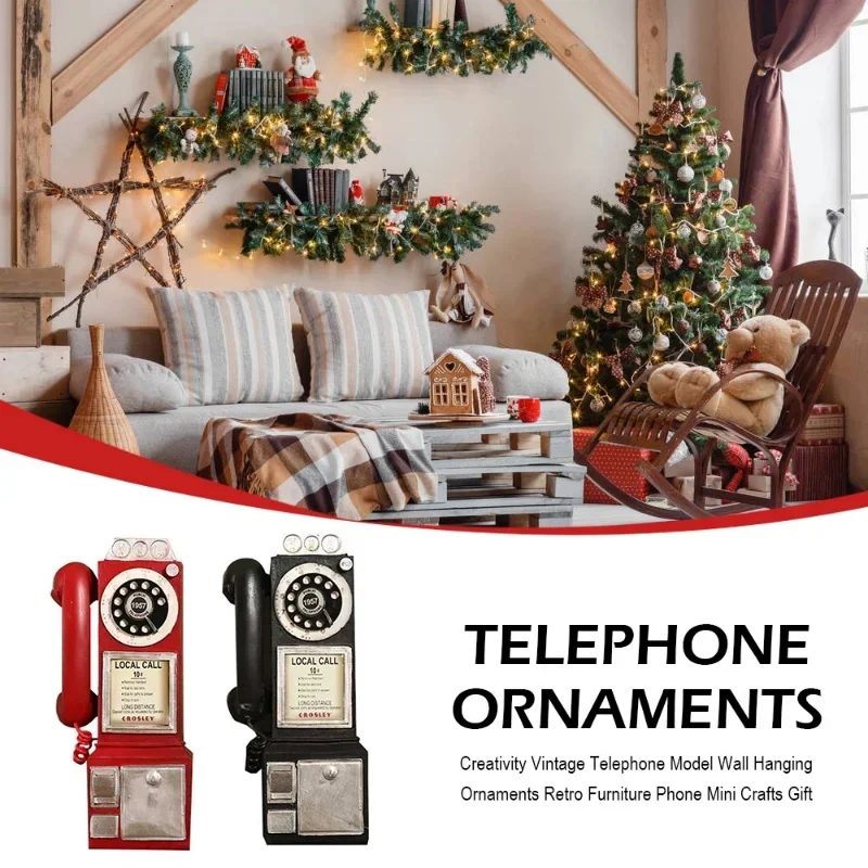 1716092408 41 Retro Wall Phone Pendant Vintage Telephone Model Wall Hanging Ornaments Furniture Crafts Gift for Ba - Retro Wall Phone Pendant Vintage Telephone Model Wall Hanging Ornaments Furniture Crafts Gift for Bar Home Decoration Old Phone