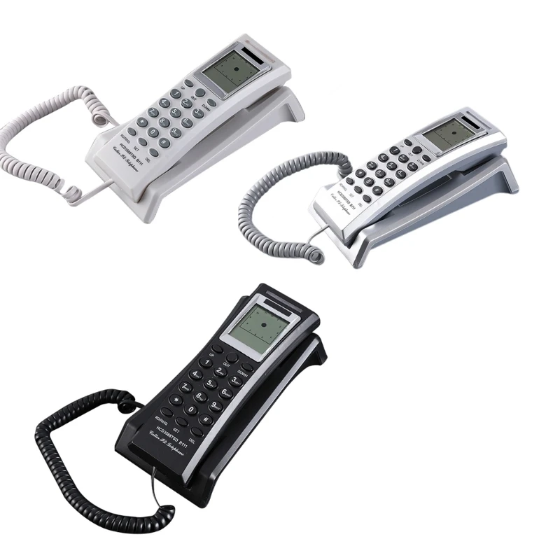 Wall Mount Landline Phone Telephone Line Powered Corded Telephone for Home Dropship