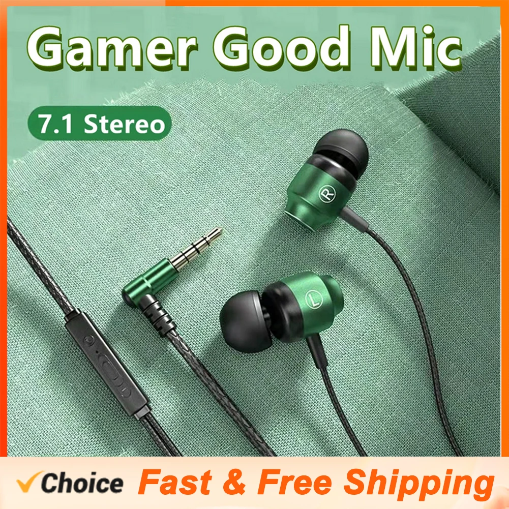 Headphones Wired Built-in Call Control Clear Audio In-Ear Earbuds Compatible For Most 3.5mm Plug Devices