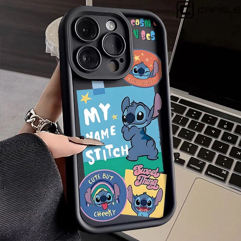 Stitch Love Cute Phone Case For iPhone 15 14 13 12 11 Pro Max 11 12 13 Pro 7 8 15 Plus XR XS Max Anti Fall Soft Cover Cartoon