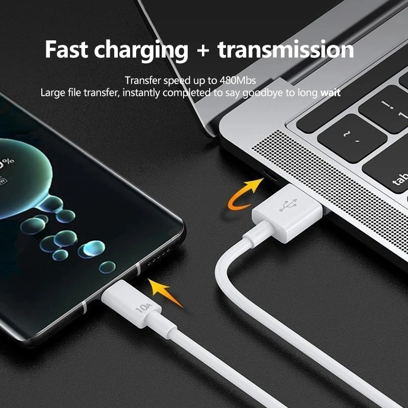 1716281106 406 10A Type C Fast Charging Cable for Huawei Mate 40 50 Mobile Phone 120W USB C - 10A Type C Fast Charging Cable for Huawei Mate 40 50 Mobile Phone 120W USB C Charging Wire for Xiaomi Samsung Data Transfer Cord