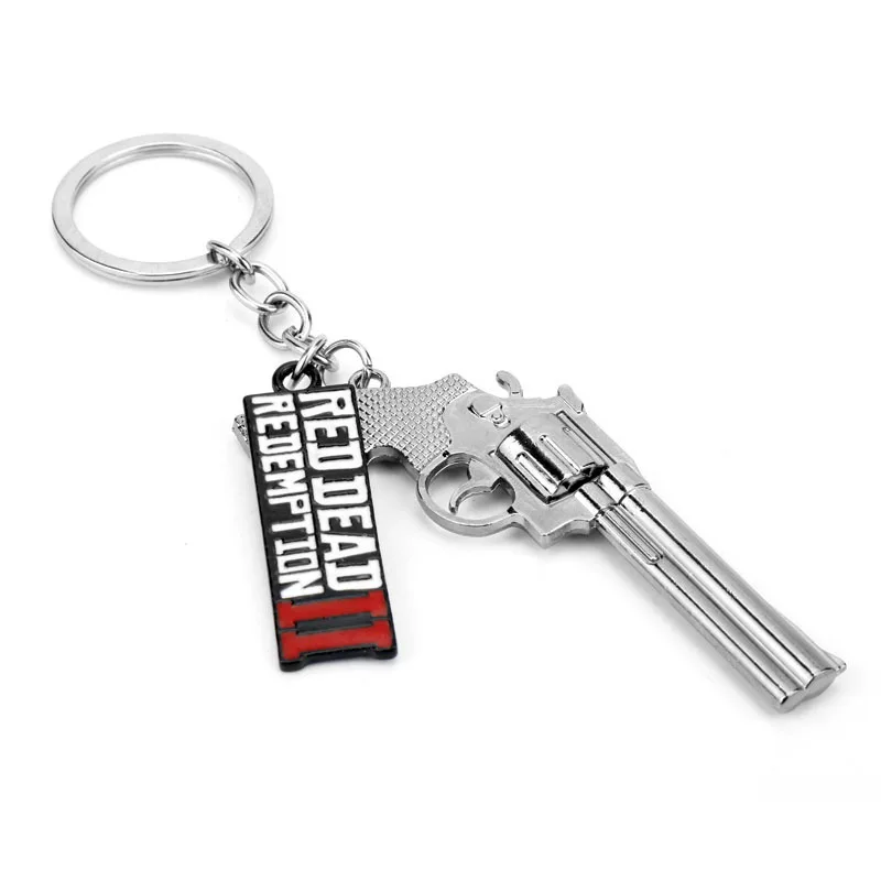 1716437887 470 Red Dead Redemption 2 Keychain Men Cosplay Game Gun Pendant Car Key Rings Metal Key Accessories - Red Dead Redemption 2 Keychain Men Cosplay Game Gun Pendant Car Key Rings Metal Key Accessories Key Props Bag Jewelry Fans Gift