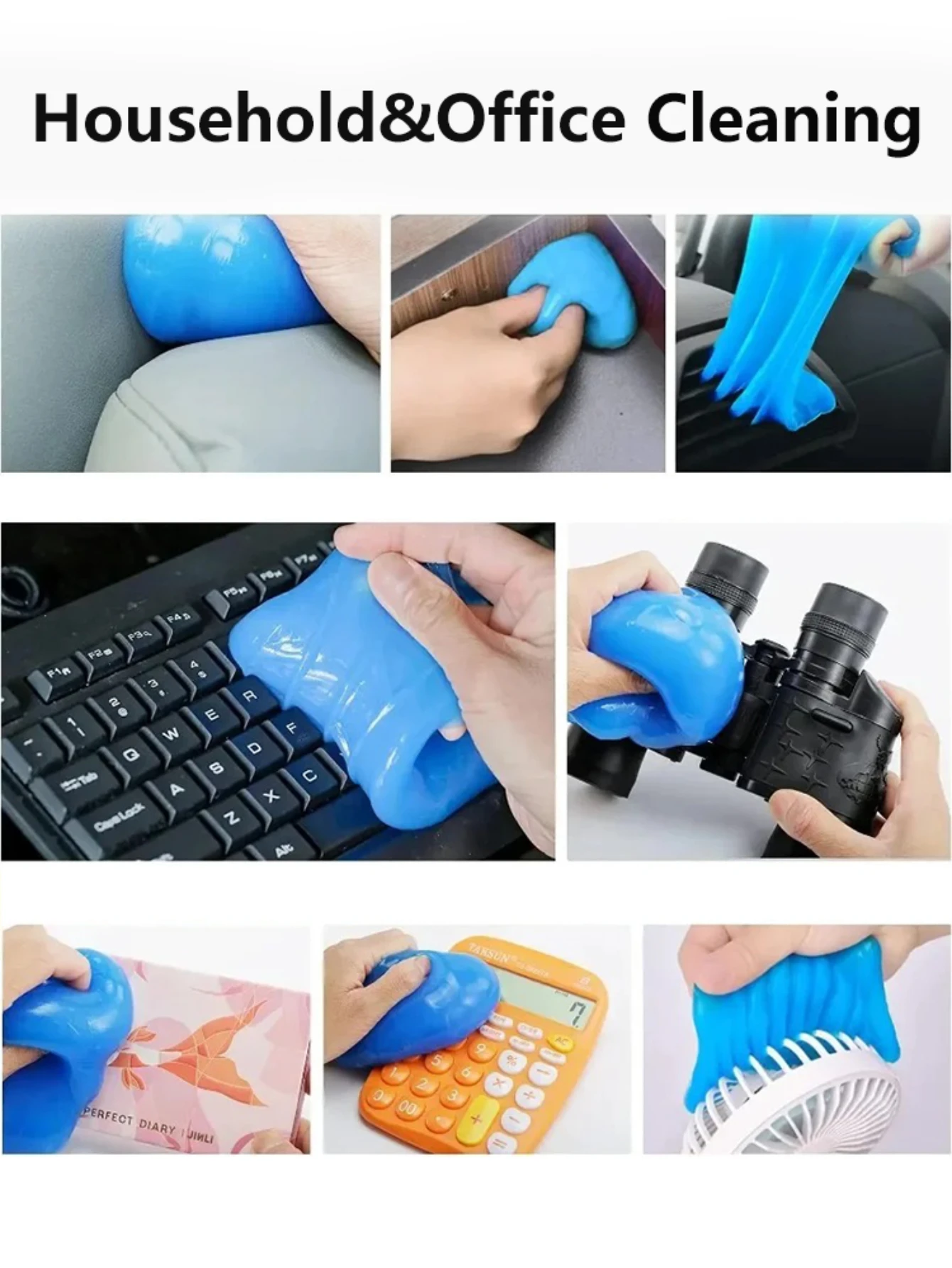 1716444610 410 70 160g Car Cleaning Gel Dust Remover Car Interior Wash Mud Household and Office Cleaner Glue - 70-160g Car Cleaning Gel Dust Remover Car Interior Wash Mud Household and Office Cleaner Glue Powder Cleaner Detail Clean Tool