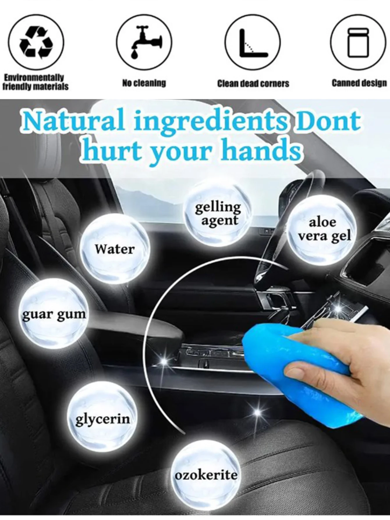 1716444610 806 70 160g Car Cleaning Gel Dust Remover Car Interior Wash Mud Household and Office Cleaner Glue - 70-160g Car Cleaning Gel Dust Remover Car Interior Wash Mud Household and Office Cleaner Glue Powder Cleaner Detail Clean Tool