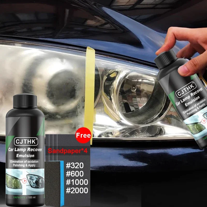 Car Headlight Restoration Polishing Kits Headlamp Scratch Remover Repair Cleaning Paste Remove Oxidation Headlight Polish Liquid