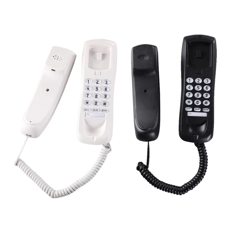 Landline Wall Fixed Telephone with Speed Dial- Memory Buttons Wall Phone J60A