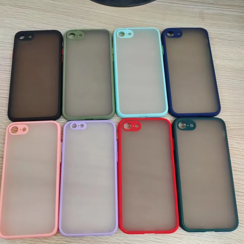 The New Anti-drop 2 in 1 Case For iphone SE 2020 Phone Case for iphone 7 8 SE 2022 Frosted Fine Pore Skin Protection Cover