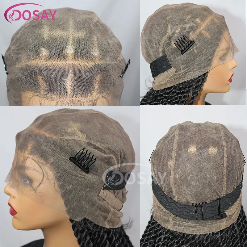 1717199528 513 Full Double Lace Front Square Senegalese Knotless Twist Box Braided Wig 36 Inch Synthetic Lace Braid - Full Double Lace perruque avec tresse 36 pouces synthétique baby hair noir