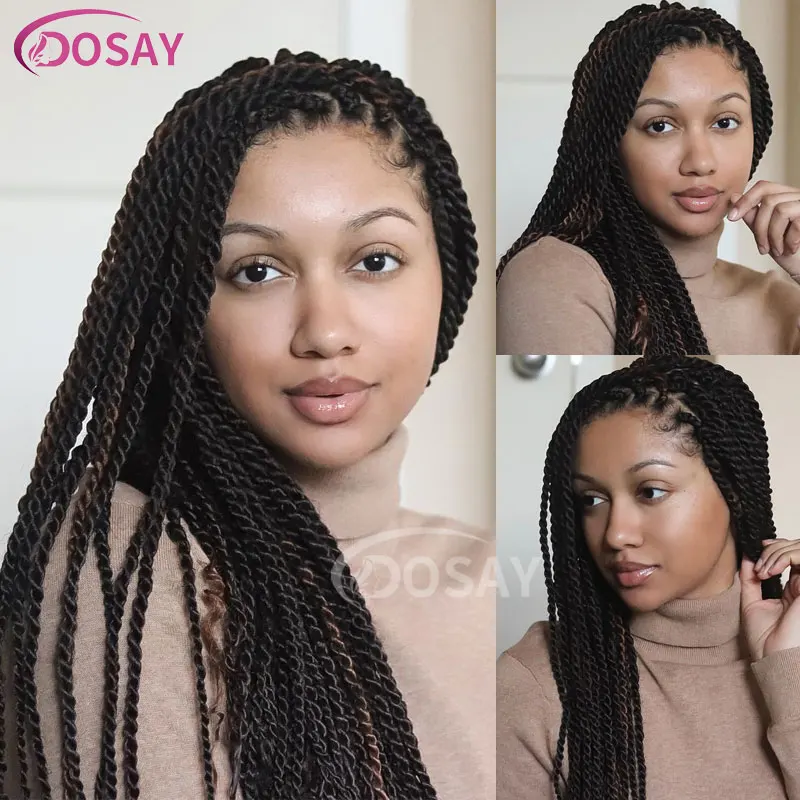 1717199530 155 S5931f3a3109443dda7aa31f8407986c9F - Full Double Lace perruque avec tresse 36 pouces synthétique baby hair noir