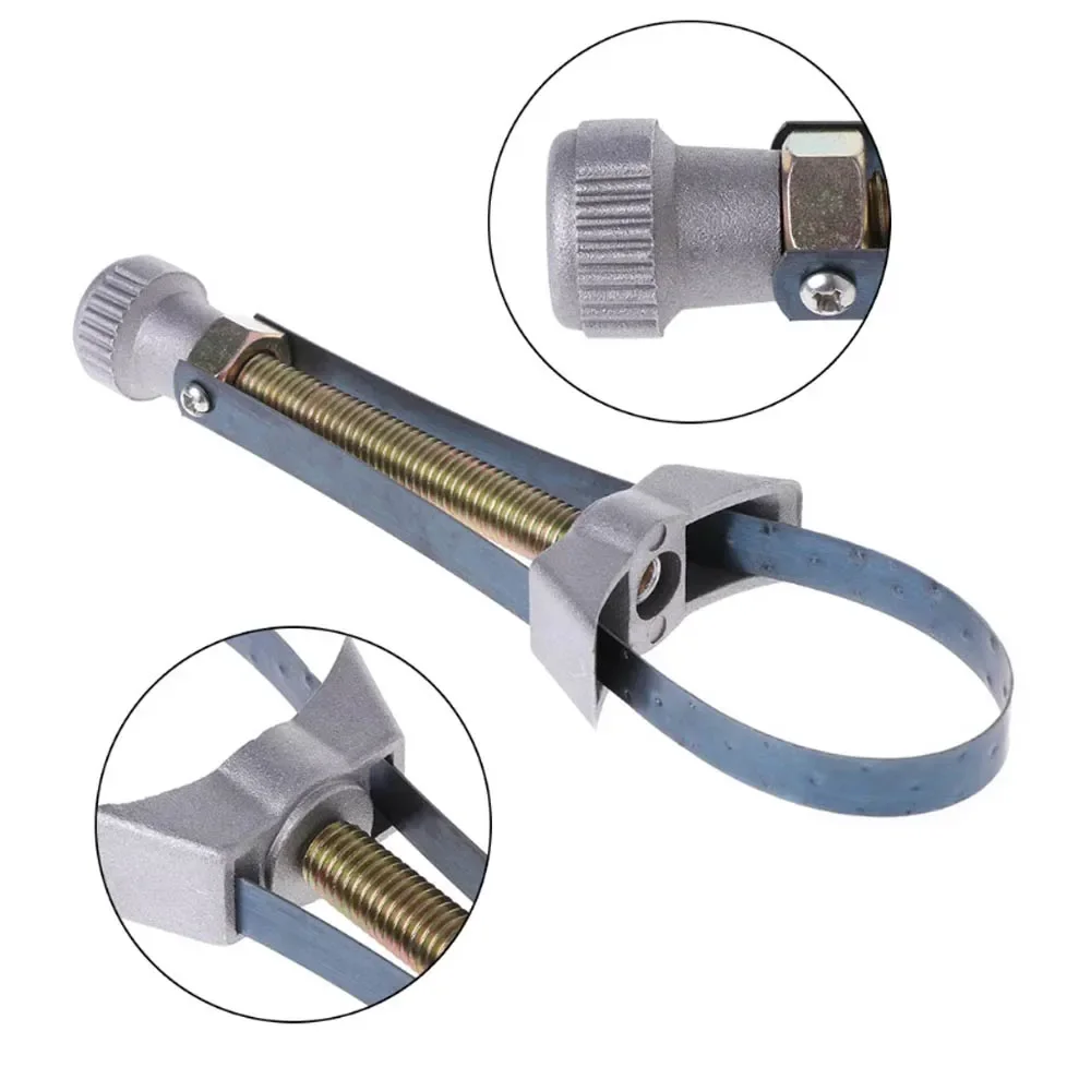 1pc Car Auto Motorcycle Oil Filter Removal Tool Strap Wrench Diameter Adjustable 60mm To 120mm Top Quality