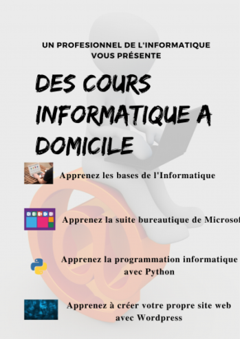 Cours Informatique à domicile ou en ligne