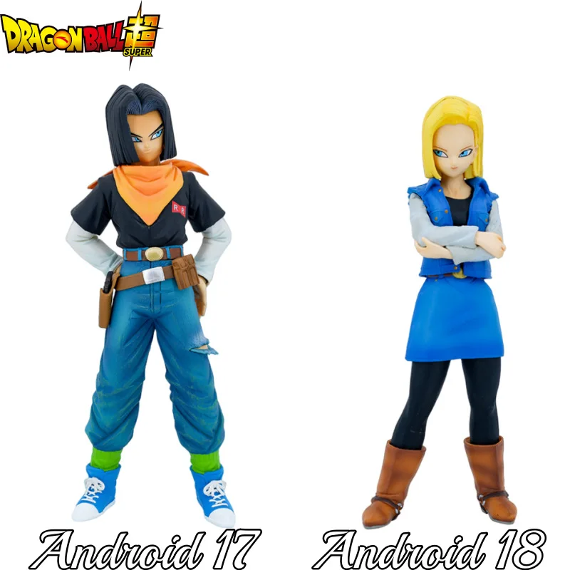 23cm Anime Dragon Android 17 Figure Android 18 PVC Action Figures Collection Model Toys for Children Christmas Gifts