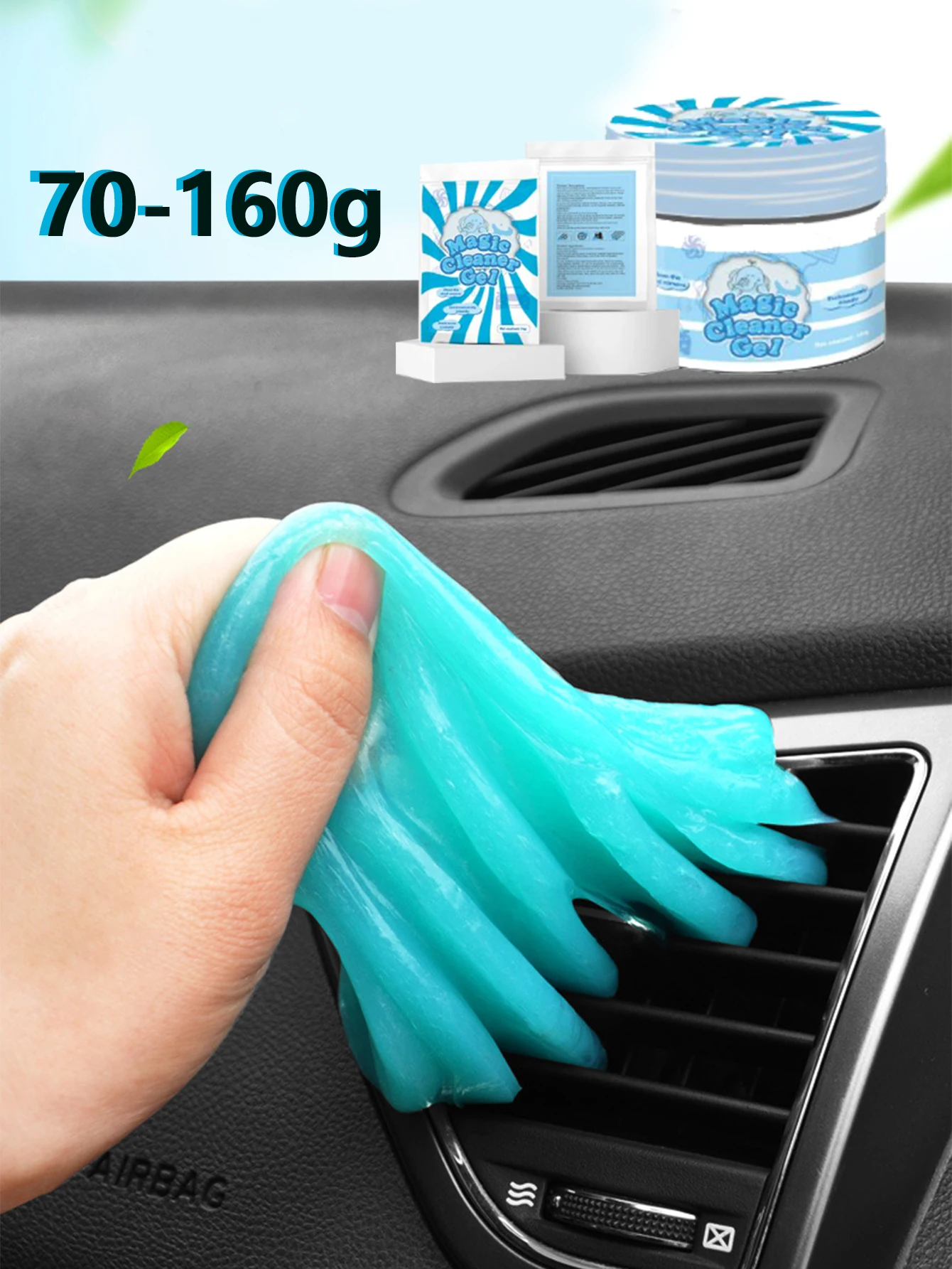 70 160g Car Cleaning Gel Dust Remover Car Interior Wash Mud Household and Office Cleaner Glue - 70-160g Car Cleaning Gel Dust Remover Car Interior Wash Mud Household and Office Cleaner Glue Powder Cleaner Detail Clean Tool