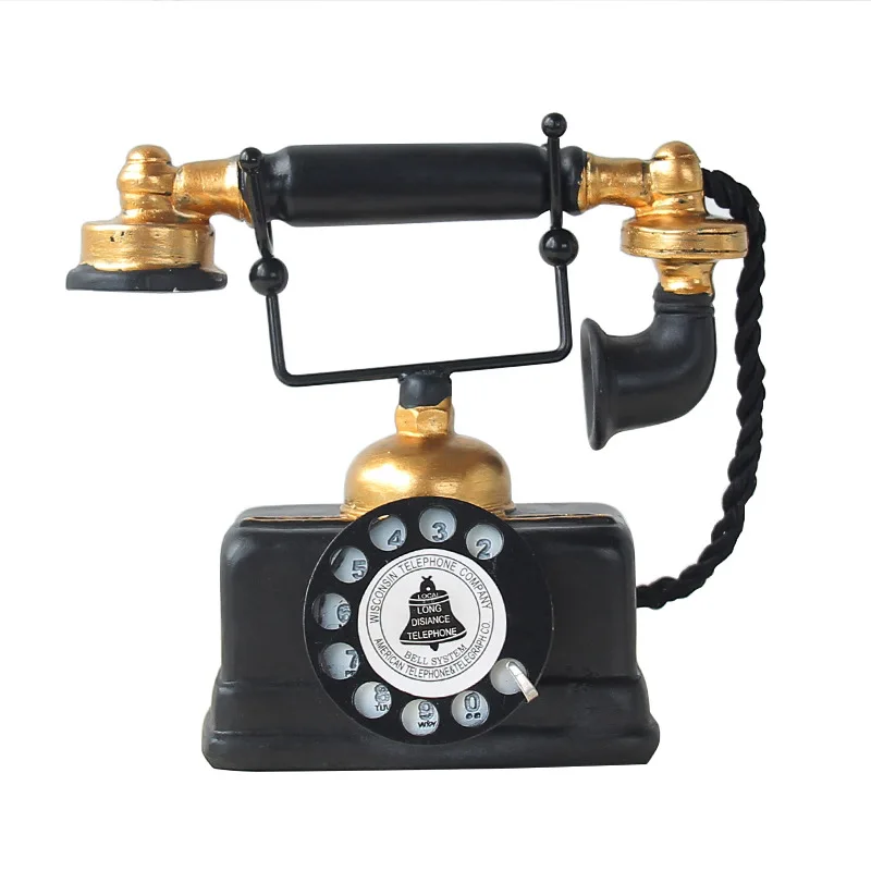 Antique Telephone Telephone Vintage Telephone Retro Home Decor Resin Craft Living Room Bedroom Dining Room