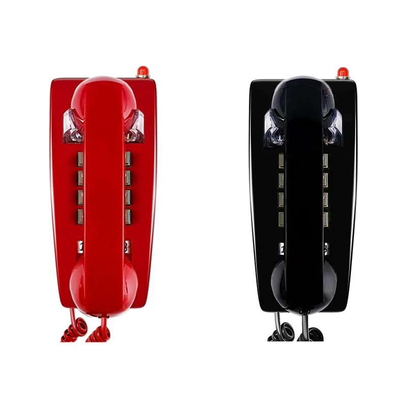 Classic Wall Phones For Landline With Mechanical Ringing, Single Line 2554 Wall Telephone With Voicemail Indicator