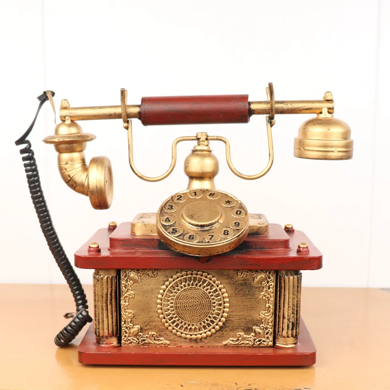 Creativity Telephone landline model ornament  artcraft gift collection Retro decor office room house bar club pub Decoration